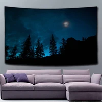 landscape tapestry moon large tapestry forest wall tapestry home bedroom starry sky curtain scenery dorm tapestry