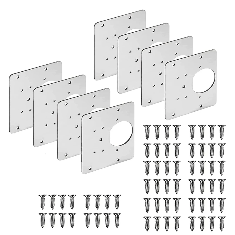 

8 шт., пластина для ремонта петель с 12 монтажными отверстиями, практичный ремонтный аксессуар для мебели, шкафа, ящика, двери, окна