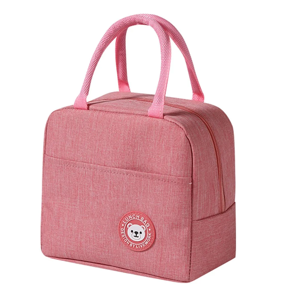 

Portable Lunch Bag 2020 New Thermal Insulated Lunch Box Tote Cooler Bag Bento Pouch Lunch Container Food Storage Bags Handbag