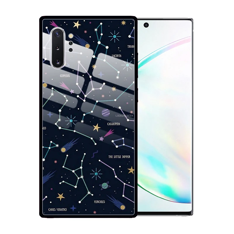 Роскошные Чехлы из закаленного стекла для телефонов Samsung Galaxy Note 8 9 10 Plus A20 A50 A60 A80 A90