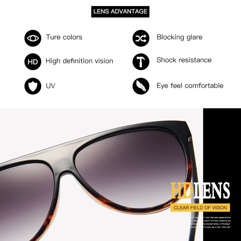 Женские и мужские ретро-очки Higodoy большие солнцезащитные очки в квадратной