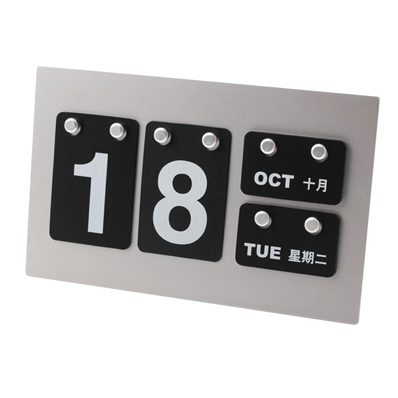 

DIY Black and White Simplicity Perpetual Calendar Ins Modern Sign Date of Month Week Home Desk Decor