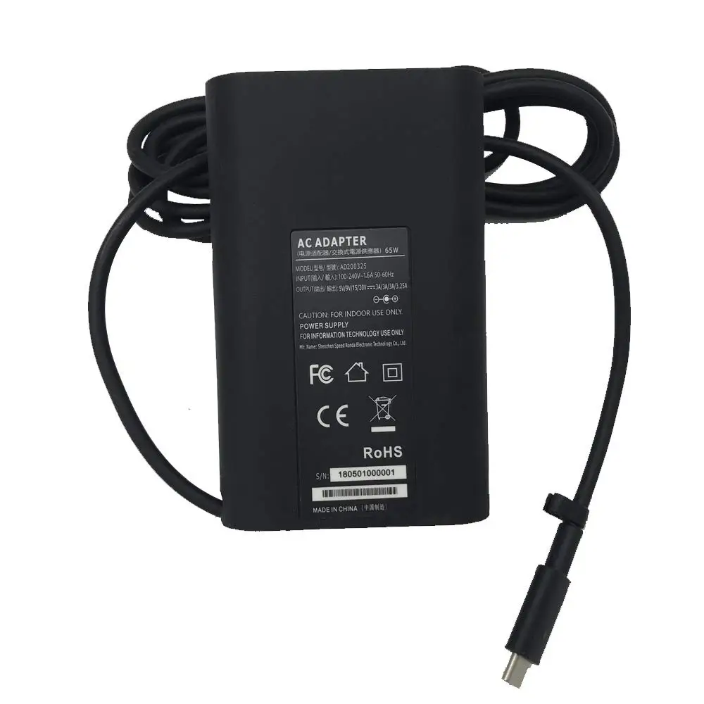 65 Вт USB C type-C адаптер питания PD подзарядка для Dell XPS 9250 Dell XPS 13 9350 9360 9365 Dell широта 12 9370 7275 5280 7280 5480