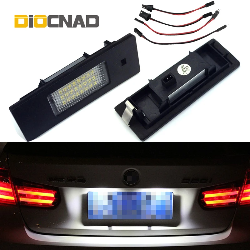 

2pcs LED License Plate Light Number Lamp Bulb Canbus For BMW E87 E81 E87 F20 E63 E64 F12 F13 F06 Z4 E85 E86 E89 K48 K
