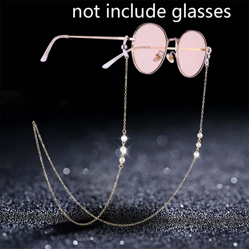 Цепочка для солнцезащитных очков нескользящий шнурок 70 см с искусственным