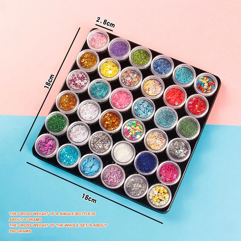 Juego de resina epoxi con lentejuelas de 36 colores, herramientas de fabricaci&oacute;n de joyas, pegamento de crema, molde de silicona-3