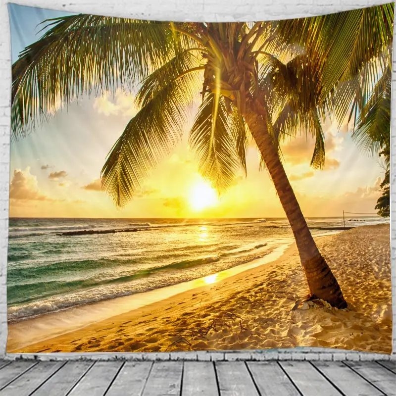 

Natural Landscape Tapestry Wall Hanging Cloth Bed Spread Beach Towel Table Cloth YogaMat House Decoration Living Room Decoration