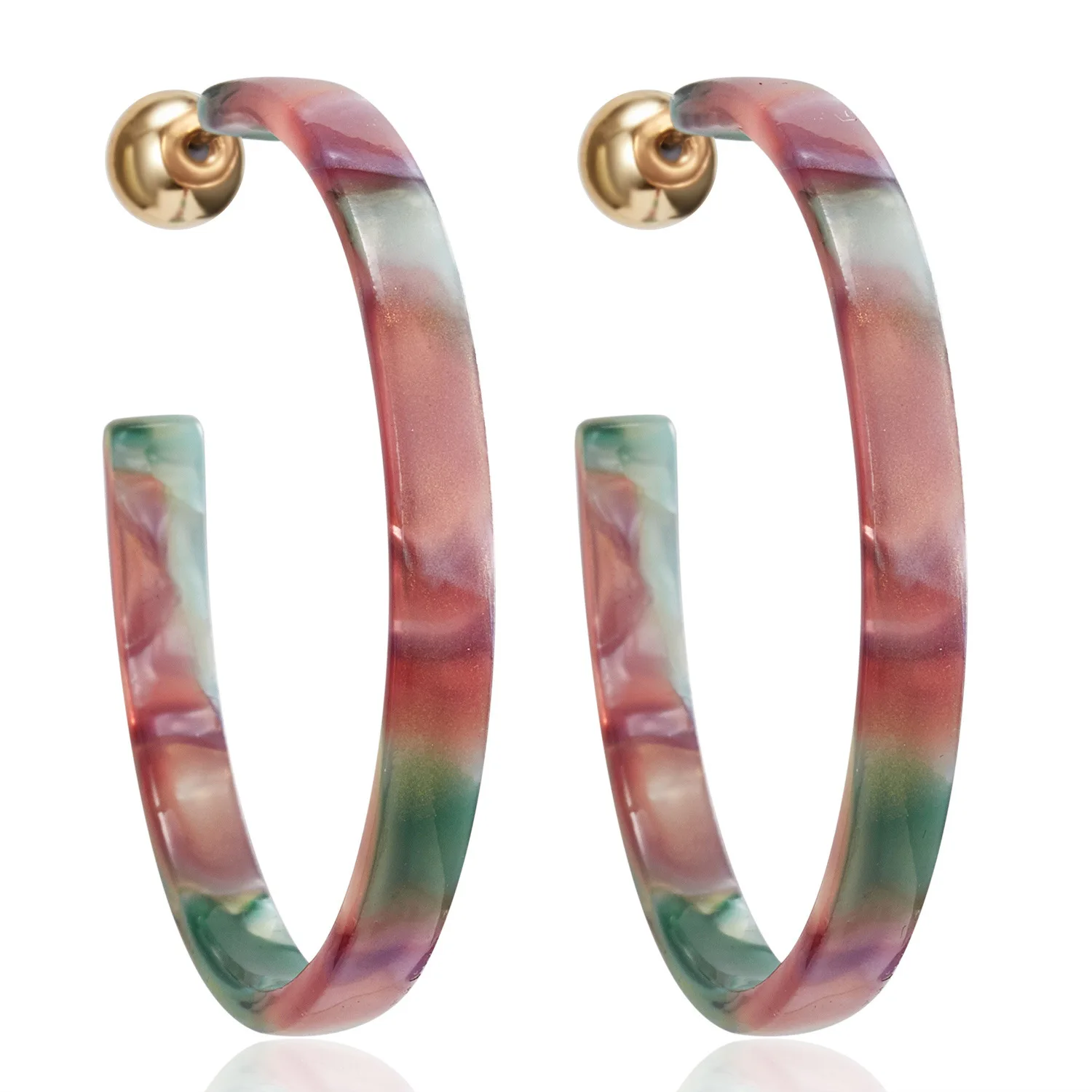 Модные большие богемные акриловые серьги в виде черепахового черепаха CC