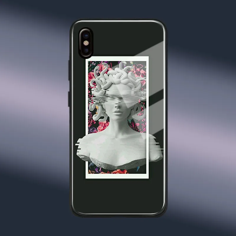 Мягкий силиконовый чехол для телефона Medusa Vaporwave Glitch Art с абстрактным стеклом iPhone 6