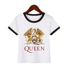 Детская футболка с принтом рок-группы Queen Freddie Mercury, забавная одежда для маленьких мальчиков, Детская Повседневная футболка, топ для девочек, футболка