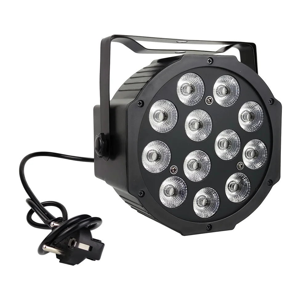 

12x12w 12x18w led Mini Flat Par Light RGBW/RGBWA UV 4in1/6in1 Flat Par Led DMX512 Disco Light Professional Stage Dj Equipment