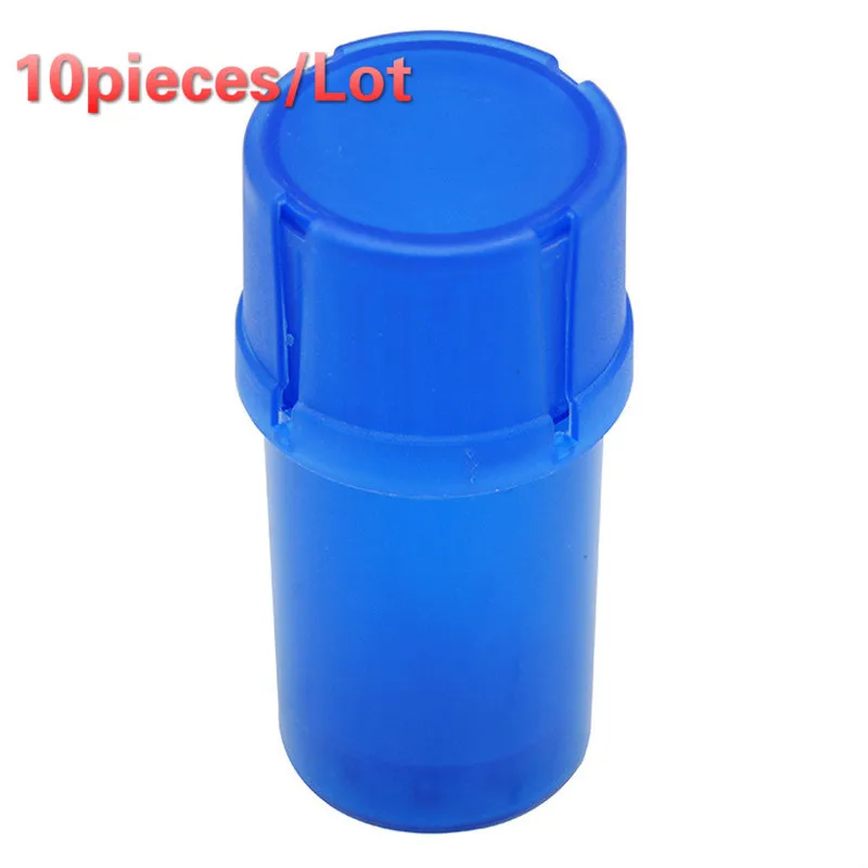 

10pcs Plastic Tobacco Grinder Medical Grade Spice Herb Crusher Tobacco Waterproof Storage Container Case Smoke grinder