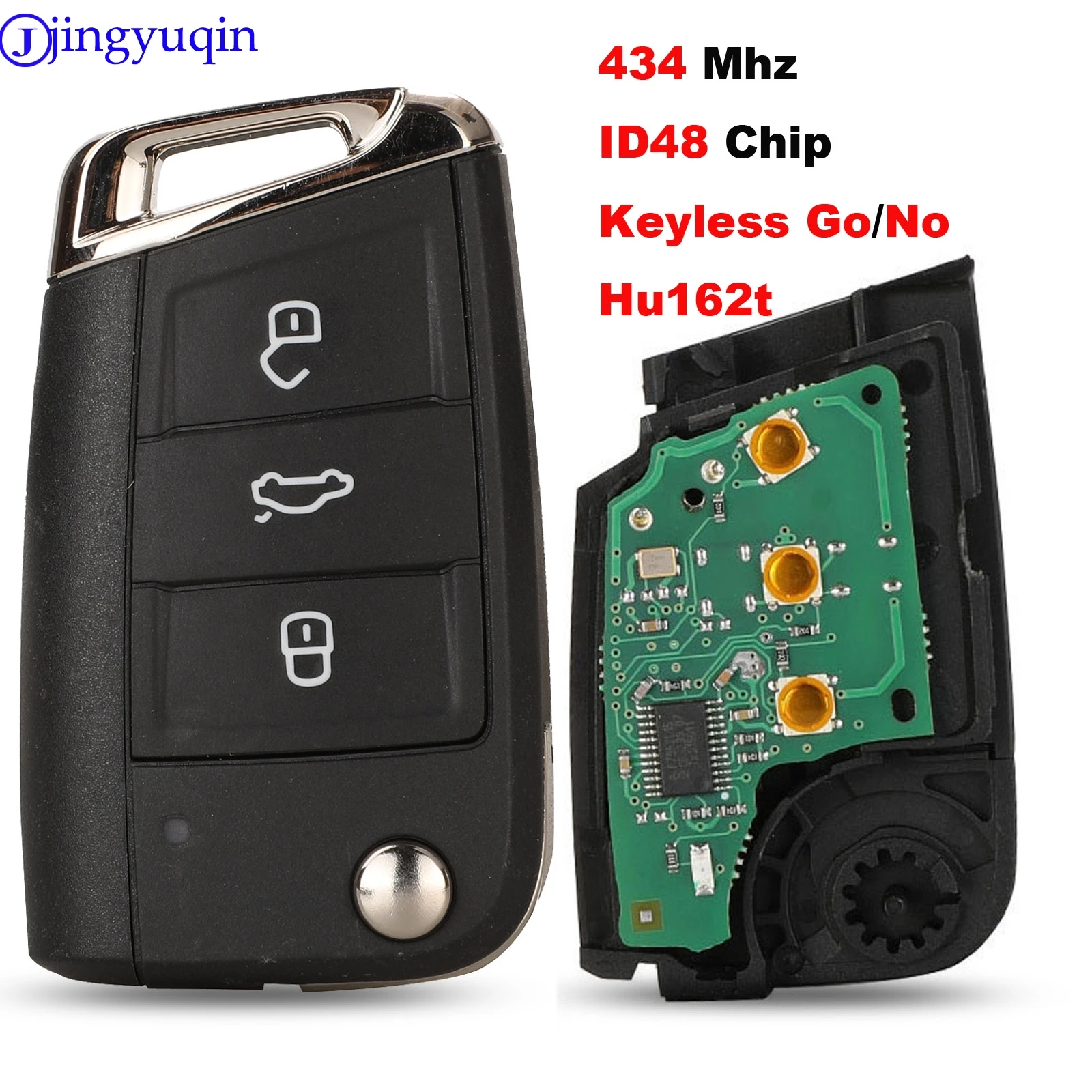 Пульт дистанционного управления jingyuqin без ключа-go/Half Smart 434 МГц MQB ID48 Для VW Seat Golf 7 MK7