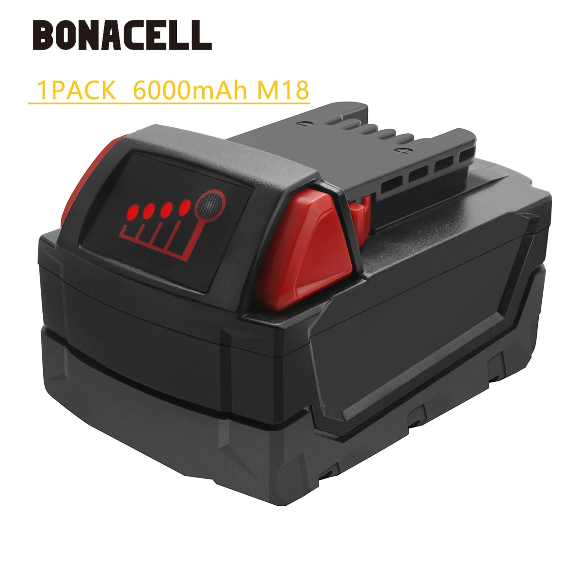 1PACK 6.0Ah Bonacell 18V 9000 мА/ч, M18 XC литий-ионная Батарея для Милуоки 48-11-1815 M18B2 M18B4 M18BX L30 - Цвет: 1PACK 6.0Ah