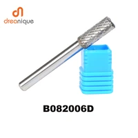 2pcslot b082006 cylinder with end cut 820mm carbide rotary burr file cutter grinding and abrasive tools milling bits