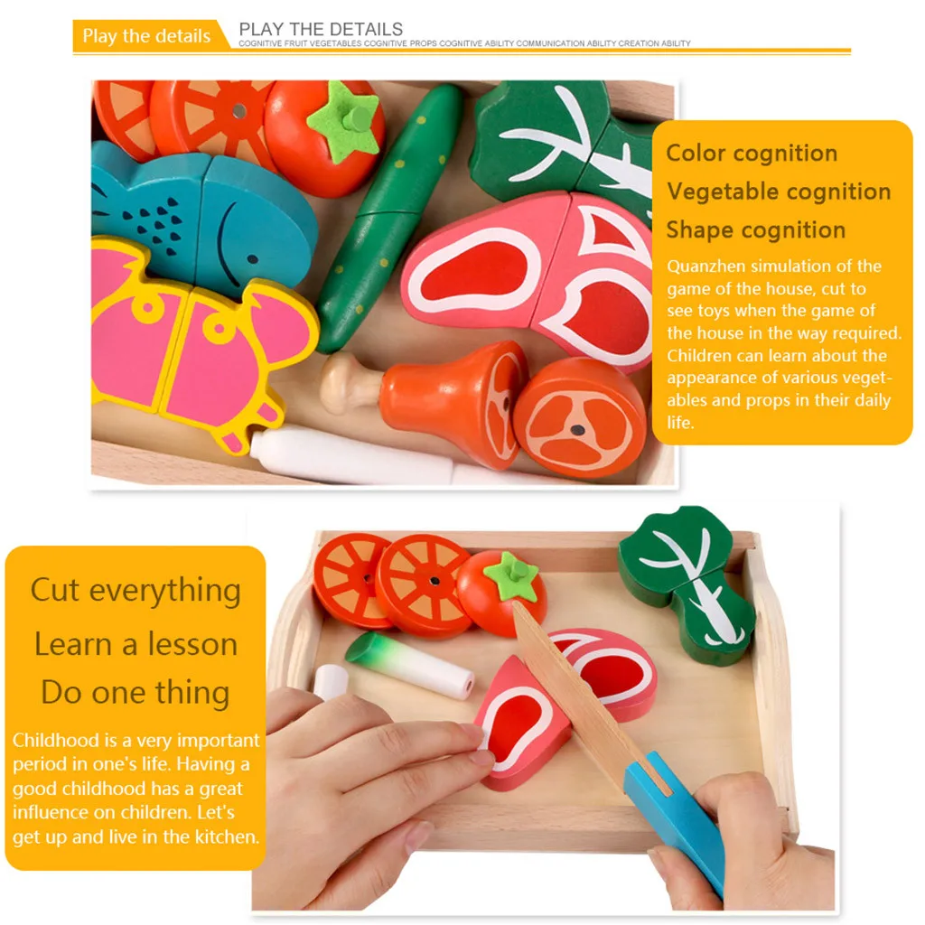 

Wooden Toys For 2 Year Old Pretend Play Food Set For Kids Play Kitchen Toy Play Kitchen Kits Toy For 2 Years Up Montessori