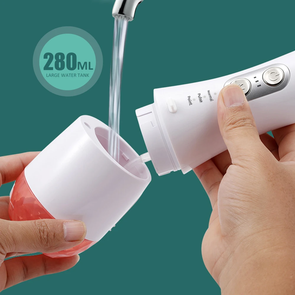 Oral Irrigator Dental USB Portable Water Jet Tooth Cleaner Mouth Washing Devices Teeth Cleaning Tool with 4 Nozzles Care | Бытовая