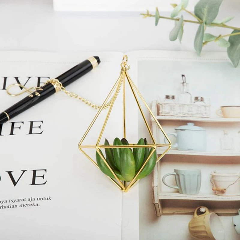 

6 Pcs Nordic Style Hanging Tillandsia Air Plant Rack Wall Hanging Geometric Metal Tillandsia Air Plants Rack Holder