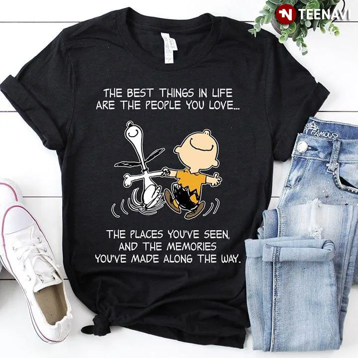 Лучшие вещи в жизни люди вы любите арахисовый снупи футболка|Мужские футболки| |