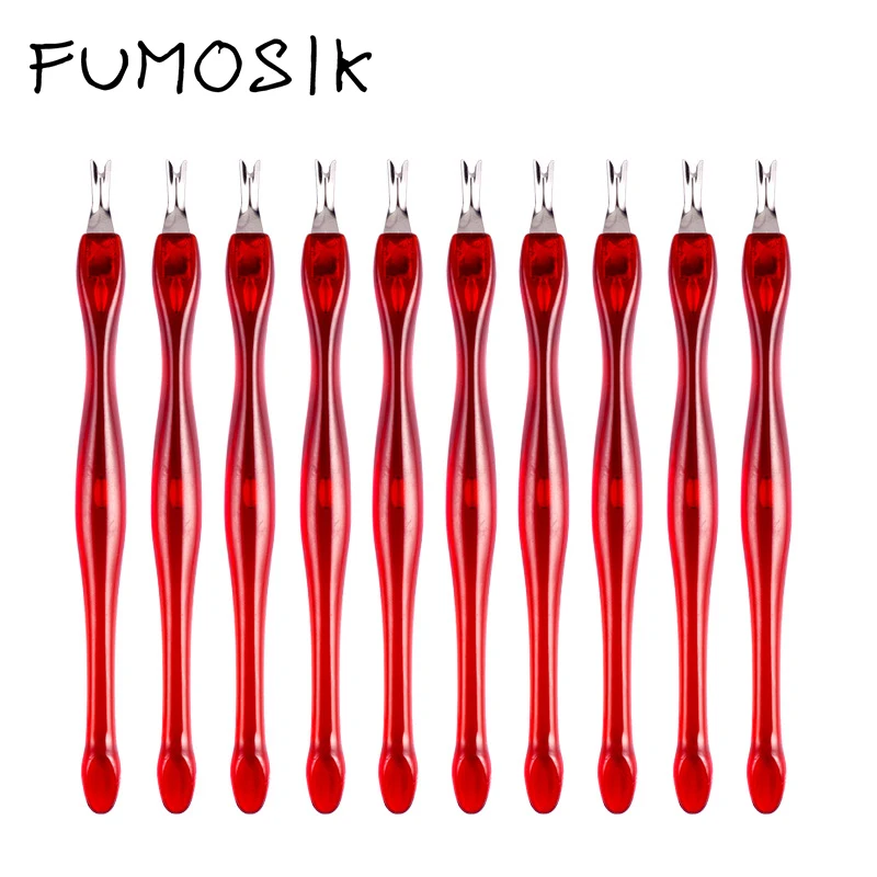 

10 Pcs/set Stainless Steel Cuticle Pusher Quality Dead Skin Fork Nipper Stainless Steel Nail Cuticle Pusher For Trimming