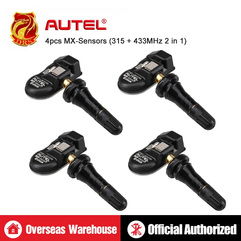 4 шт. autel MX-sensor 433 МГц 315 МГц 2 в 1 MX sensor универсальное Программирование давления в шинах TPMS сенсор Поддержка autel TS601 TPMS инструмент