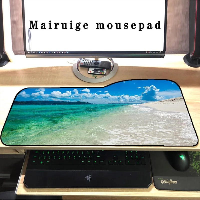 

Sunshine Sea Flower Landscape 330X730MM Large Size Gaming Mouse Pad Rubber PC Computer Gamer Mousepad Desk Mat Locking Edge