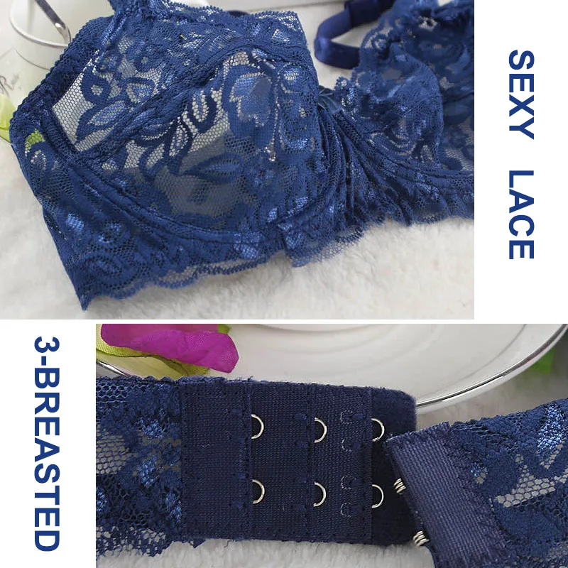 Бюстгальтер женский кружевной с застежкой на спину удобный дышащий Бралетт