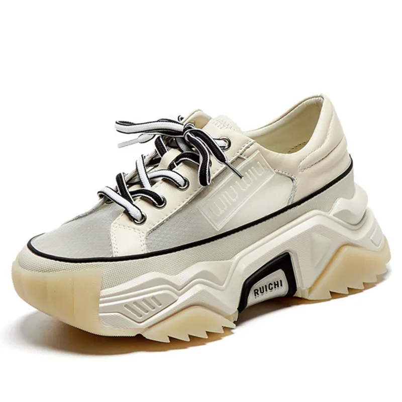 

New Thick Bottom Breathable Mesh Casual Sneakers Transparent Flat Platform Sport Women Shoes Zapatillas mujer кроссовки