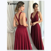robe de soiree v neck a line long evening dress party elegant 2019 floor length sweep train prom gown special occasion