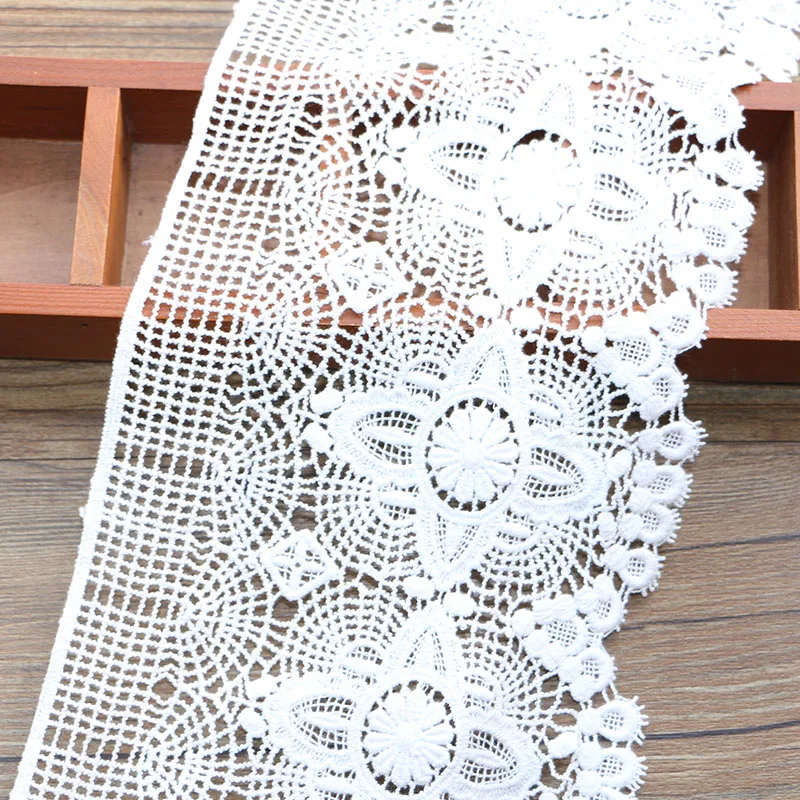 1 ярд 16 2 см бежевая вышитая хлопчатобумажная ткань ручная работа сумка для одежды