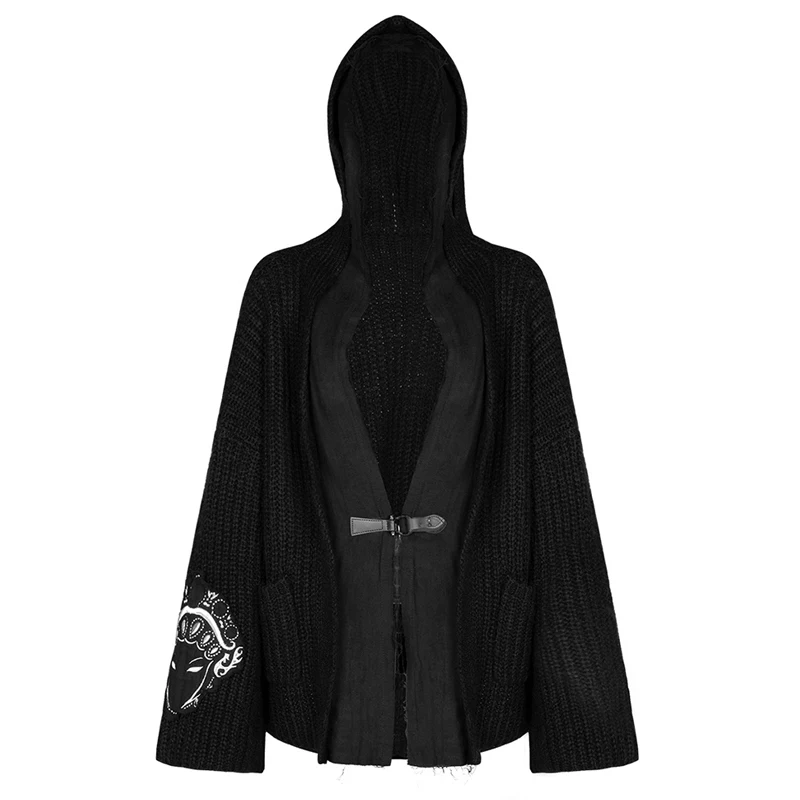 Женский свободный кардиган в стиле Панк RAVE осеннее пальто для девушек вязаный