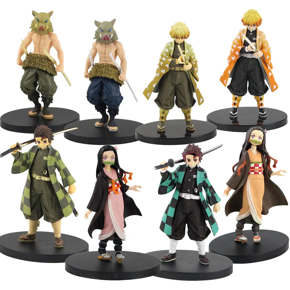 16 17 см с рисованным аниме демон убийца Kimetsu без Yaiba камадо Tanjirou Nezuko Inosuke ПВХ Фигурки