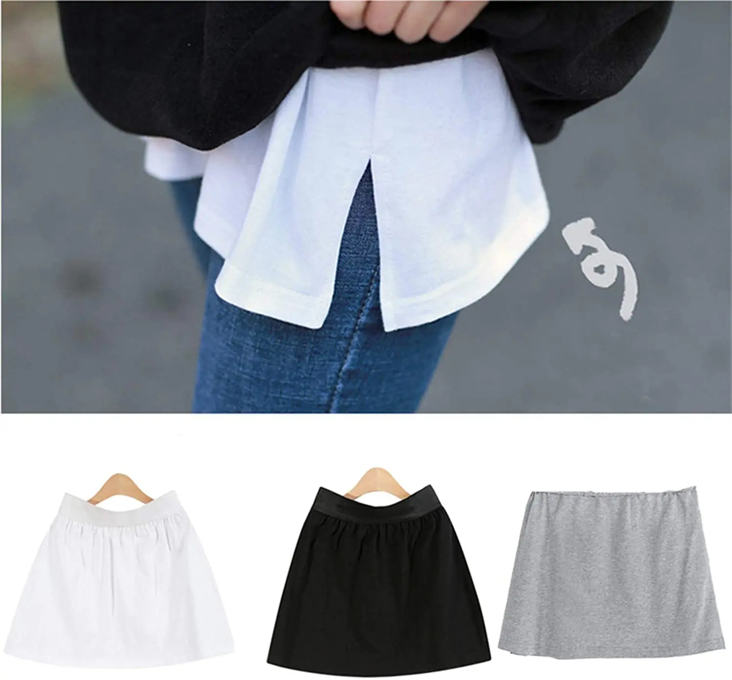 

Women Hoodie’s Bottoming Skirt High-Waist Mini Skirts Side Spilt Slimming Party Casual Street Skirt for Lady Autumn Winter