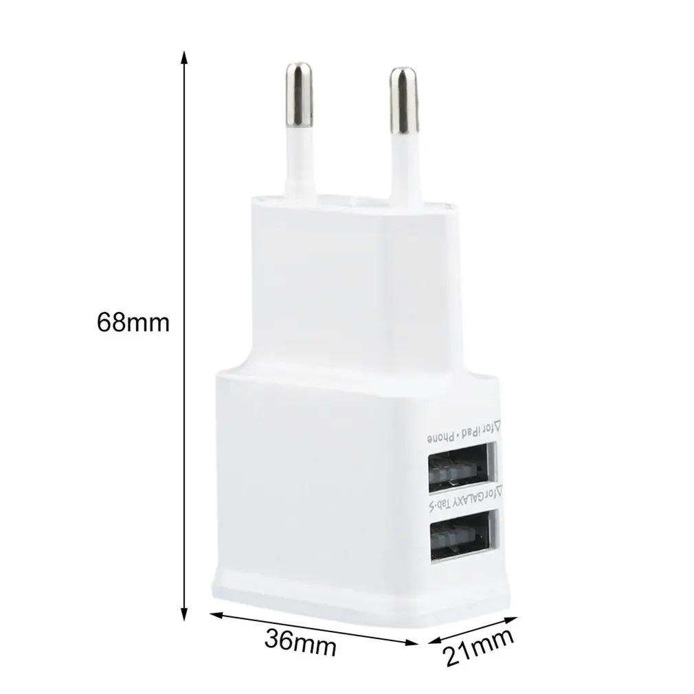 Белый/черный Универсальный Порты и разъёмы может легко носить с собой 5V 2A Dual USB