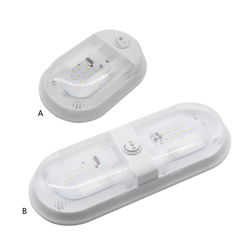 

Одиночная/двойная потолочная лампа для домов на колесах, морских яхт, 10-24 В, яркий светодиодный купольный светильник, энергосберегающая пот...