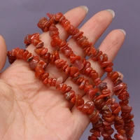 best selling natural semi precious red rabbit hair stone gravel bead for making diy necklace bracelet size 5 8mm length 40cm