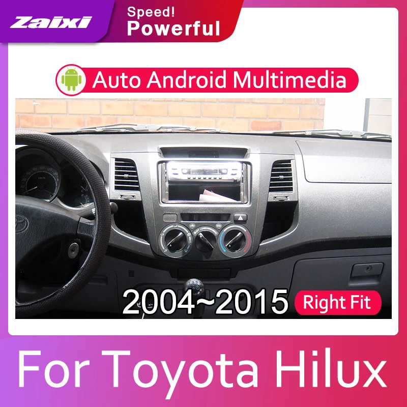 ZaiXi 7 HD 1080P IPS LCD Screen Android 8 Core For Toyota Hilux 2004~2015 Car Radio BT 3G4G WIFI AUX USB GPS Navi Multimedia | Автомобили