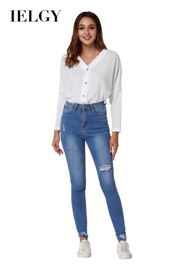 

IELGY Women's plus size jeans street