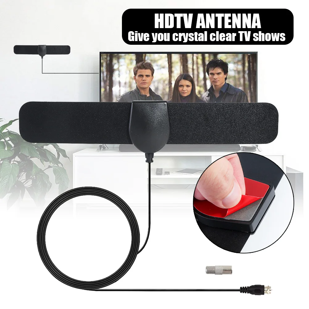 HD TV Digital TV Antenna 25DB High Gain Indoor Aerial  Signal Amplified Thin Film Antenna  Digital Amplifier Digital TV Antenna