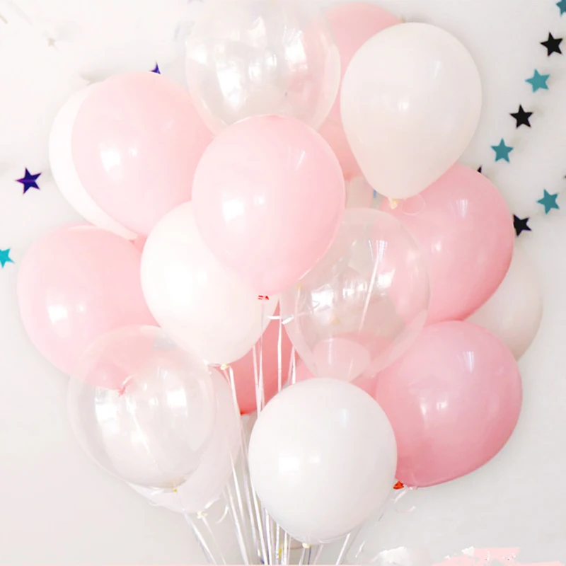 

Воздушные шары из латекса, белые, розовые, гелиевые, 12 шт., 2,3 г, 2,8 г