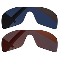 bsymbo 2 pairs pitch black sandy brown polarized replacement lenses for oakley offshoot oo9190