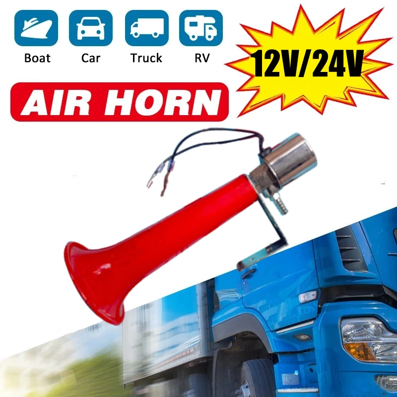 

Universal Wolf Whistle Air Horn 12v 24v Super Loud Bird Sound Whistle Horn Trumpet Compressor For Car Truck Train Motorcycle