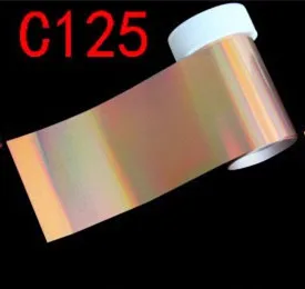 C125 233 Тип 4*100 см голографические наклейки из фольги для переноса ногтей слайдер Радужная зимняя наклейка s для маникюра Nailart украшения(2 - Color: C125
