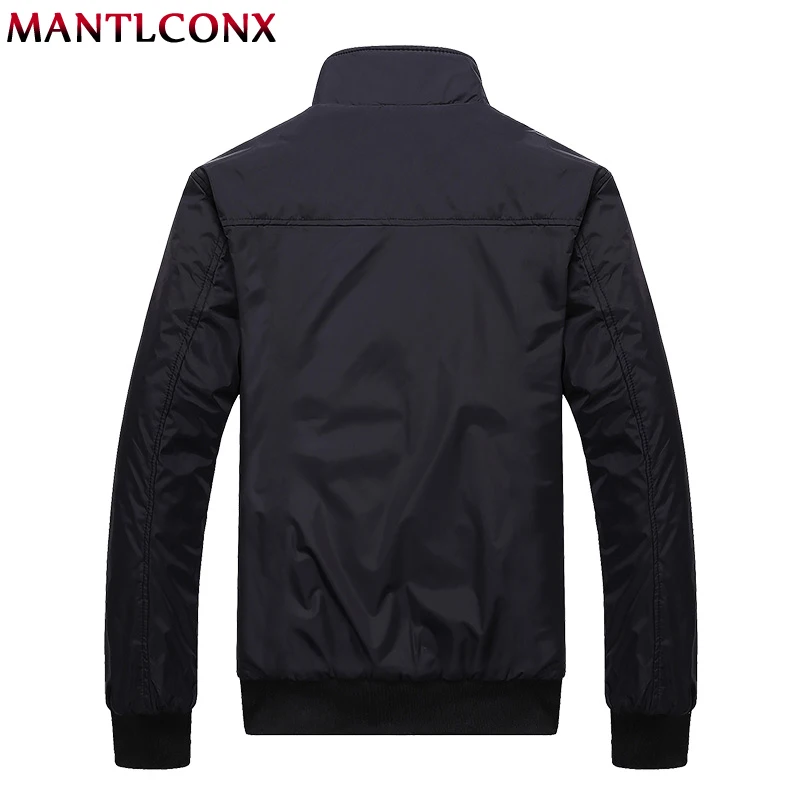 MANTLCONX, мужские куртки, Осенние повседневные пальто, одноцветная куртка, Мужская ветровка, стоячий воротник, тонкие куртки, мужские куртки-бомбер, M-4XL