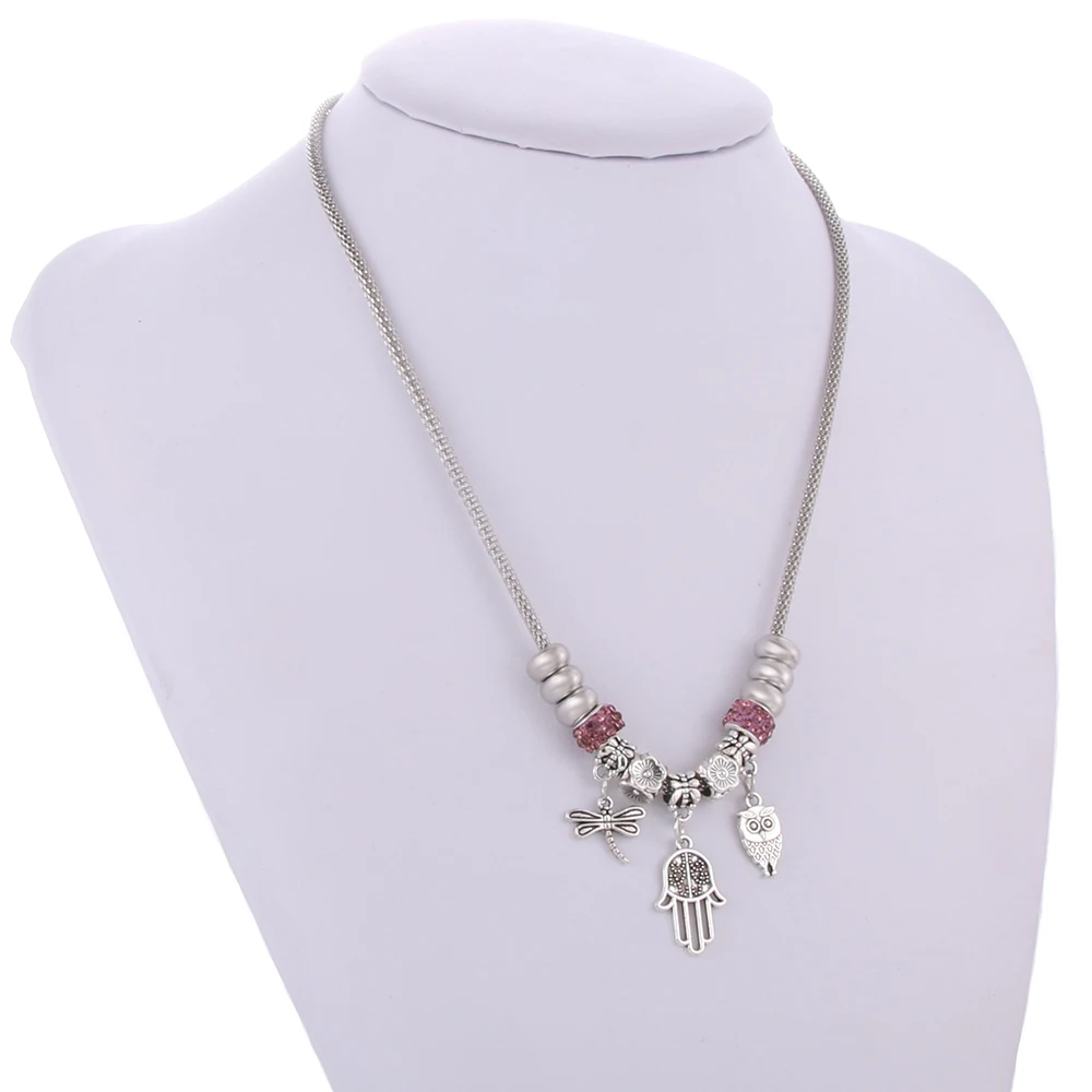 Ожерелье сова бергамот стрекоза 6 цветов застежка-лобстер цепочка свитер