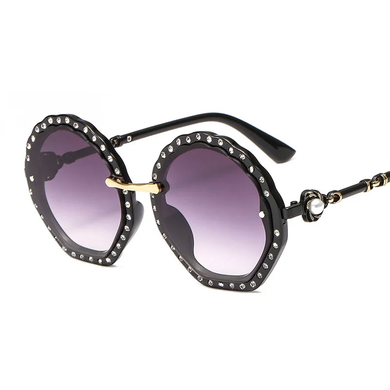 Солнцезащитные очки с цветочной инкрустацией без рамки копировальная пленка