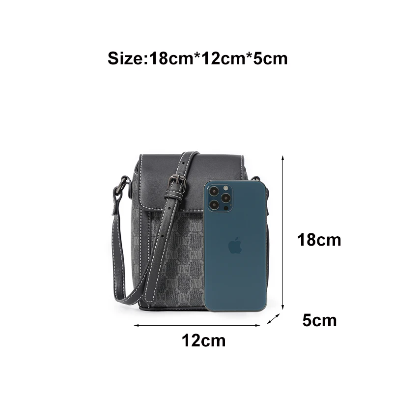 

Small Crossbody Bag Soft Men's Shoulder Bags for Men Desinger Clutch Bag Mini Vintage Sling Bags PU Leather Handbag Luxury Brand