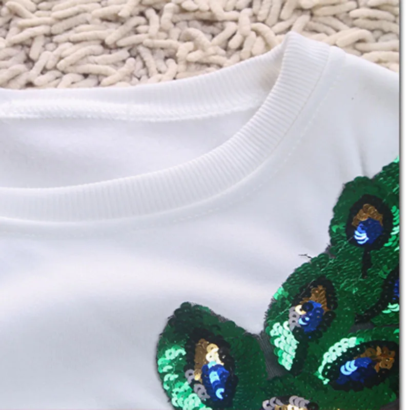 Костюм спортивный женский из двух предметов корейский белый костюм с принтом