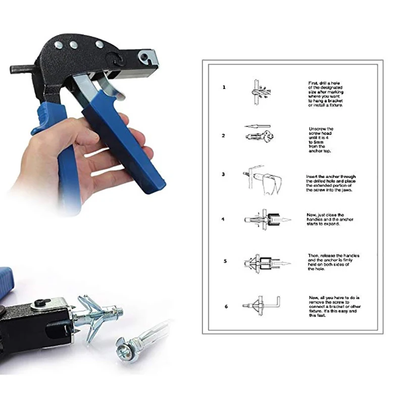 Металлический инструмент для установки клепальщик полый настенный