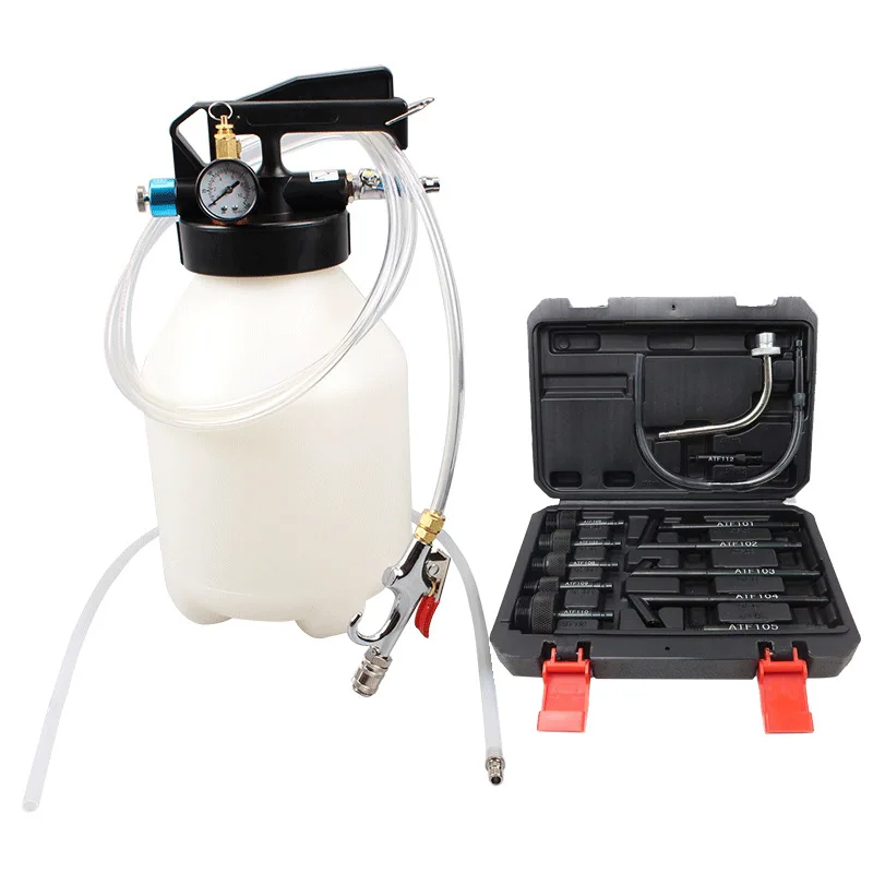 

Набор инструментов для розлива жидкости, пневматическая Трансмиссия 6 литров, с адаптером 13 шт.